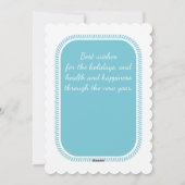 Vintager Santa Gabel Löffel kulinarische Weihnacht Feiertagskarte (Rückseite)