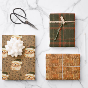 Vintager Santa Geschenkpapier Set