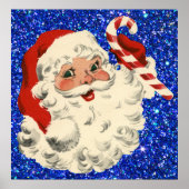 Vintager Santa mit Bonbons Poster (Vorne)