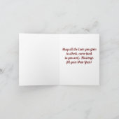 Vintager Santa mit Laternengrüßkarte Dankeskarte (Innenseite)