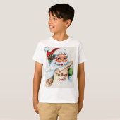 Vintager Santa mit List-T - Shirt (Vorne ganz)