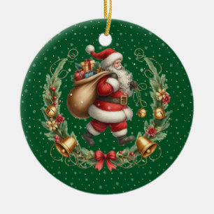 Vintager Santa Ornament