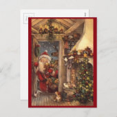 Vintager Santa Peking Feiertagspostkarte (Vorne/Hinten)