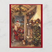 Vintager Santa Peking Feiertagspostkarte (Vorderseite)