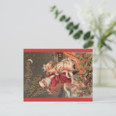 Vintager Santa Postkarte (Stehend Vorderseite)