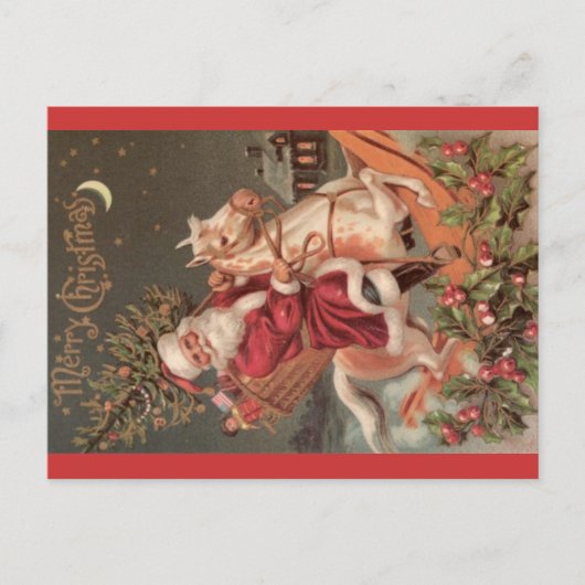 Vintager Santa Postkarte (Vorderseite)