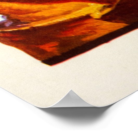 Vintager Santa Rauching Pipe Hunter Poster (Ecke)