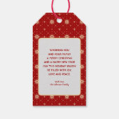 Vintager Santa Reading Geschenkanhänger (Rückseite)