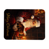 Vintager Santa Reading Magnet (Horizontal)