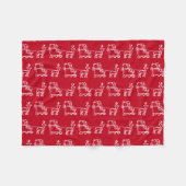 Vintager Santa Red Festive Jolly Classic Retro Fleecedecke (Vorderseite (Horizontal))