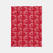 Vintager Santa Red Festive Jolly Classic Retro Fleecedecke (Vorderseite)