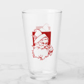 Vintager Santa Santa Santa Santa Glas (Rückseite)