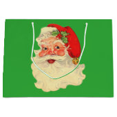 Vintager Santa Santa Santa Santa Große Geschenktüte (Vorderseite)