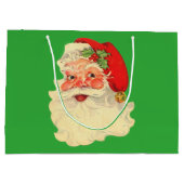 Vintager Santa Santa Santa Santa Große Geschenktüte (Rückseite)