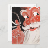 Vintager Santa Santa Santa Santa Santa Feiertagspostkarte (Vorne/Hinten)