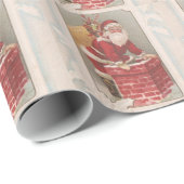 Vintager Santa Santa Santa Santa Santa Geschenkpapier (Rolleneckpunkt)