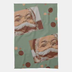 Vintager Santa Santa Santa Santa Santa Handtuch