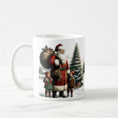 Vintager Santa Santa Santa Santa Santa Kaffeetasse (Links)