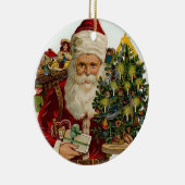 Vintager Santa Santa Santa Santa Santa Keramikornament (Rechts)