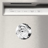 Vintager Santa Santa Santa Santa Santa Magnet (In Situ (Geschirrspüler))