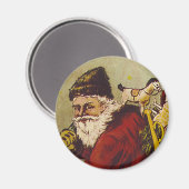 Vintager Santa Santa Santa Santa Santa Magnet (Vorderseite/Rückseite)