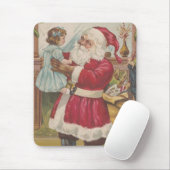 Vintager Santa Santa Santa Santa Santa Mousepad (Mit Mouse)