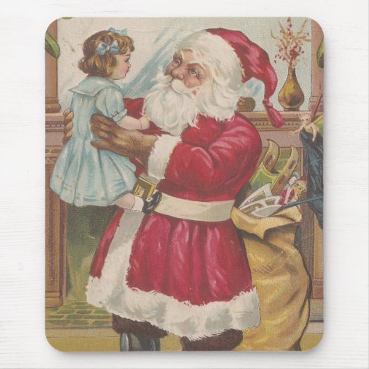 Vintager Santa Santa Santa Santa Santa Mousepad (Vorne)