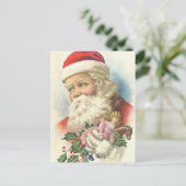 Vintager Santa Santa Santa Santa Santa Postkarte (Stehend Vorderseite)