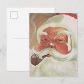Vintager Santa Santa Santa Santa Santa Postkarte (Vorne/Hinten)