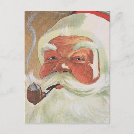 Vintager Santa Santa Santa Santa Santa Postkarte (Vorderseite)