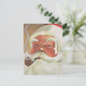 Vintager Santa Santa Santa Santa Santa Postkarte (Stehend Vorderseite)