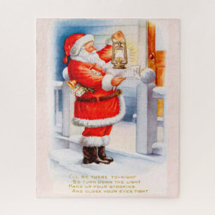 Vintager Santa Santa Santa Santa Santa Puzzle