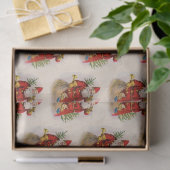 Vintager Santa Santa Santa Santa Santa Seidenpapier (Geschenk)