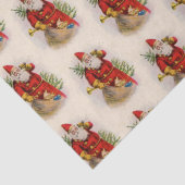 Vintager Santa Santa Santa Santa Santa Seidenpapier (Detail)