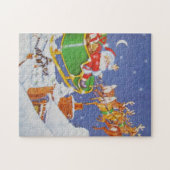 Vintager Santa-Schlitten Puzzle (Horizontal)