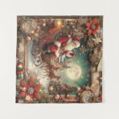 Vintager Santa Tapestry Wandteppich (Vorderseite (Horizontal))