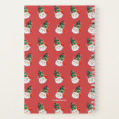 Vintager Santa Tasse Light Blue Notizblock (Rückseite)