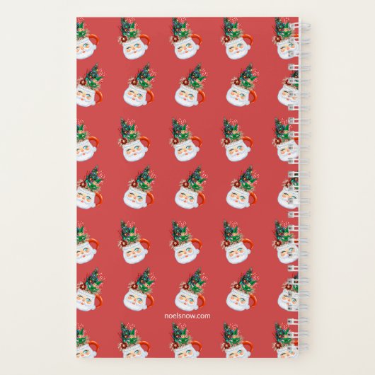 Vintager Santa Tasse Light Blue Notizblock (Rückseite)