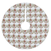 Vintager Santa Tree-Rock Polyester Weihnachtsbaumdecke (Vorderseite)