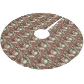 Vintager Santa Tree-Rock Polyester Weihnachtsbaumdecke (Schrägansicht)