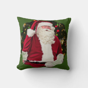 Vintager Santa unter dem Baum. Kissen