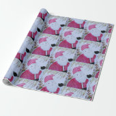Vintager Santa Wrapper Geschenkpapier (Ungerollt)
