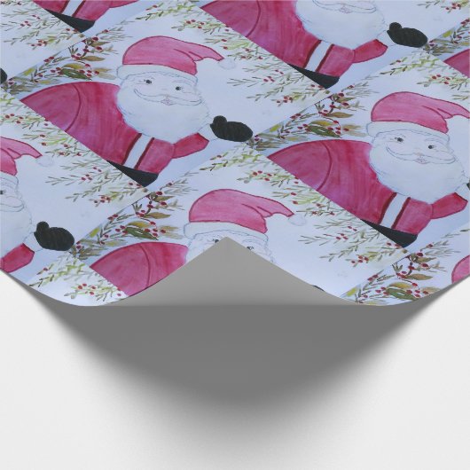 Vintager Santa Wrapper Geschenkpapier (Ecke)