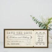 Vintager Save the Date (Stehend Vorderseite)