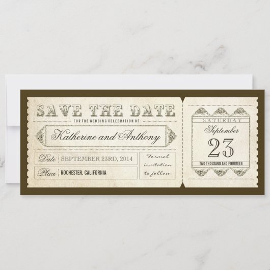 Vintager Save the Date (Vorderseite)