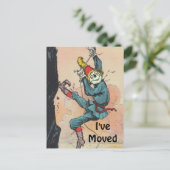 Vintager Scarecrow Oz - Neue Adresse PC Ankündigungspostkarte (Stehend Vorderseite)