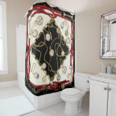 Vintager Scarf: Muster der Kettenlaufzeit Duschvorhang (Beispiel)