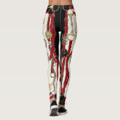 Vintager Scarf: Muster der Kettenlaufzeit Leggings (Rückseite)