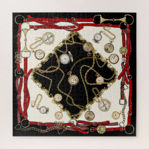 Vintager Scarf: Muster der Kettenlaufzeit Puzzle