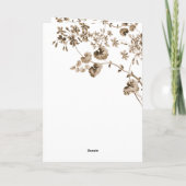 Vintager Scarlet floral Happy Nurses Day Karte (Rückseite)